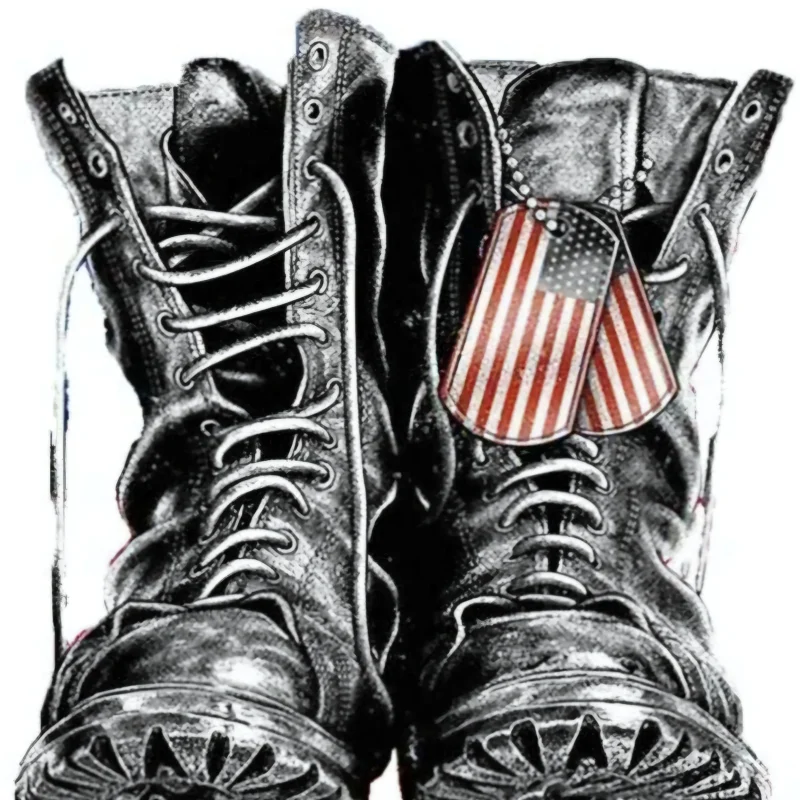 Custom for Chris C - Boots & Dog tags