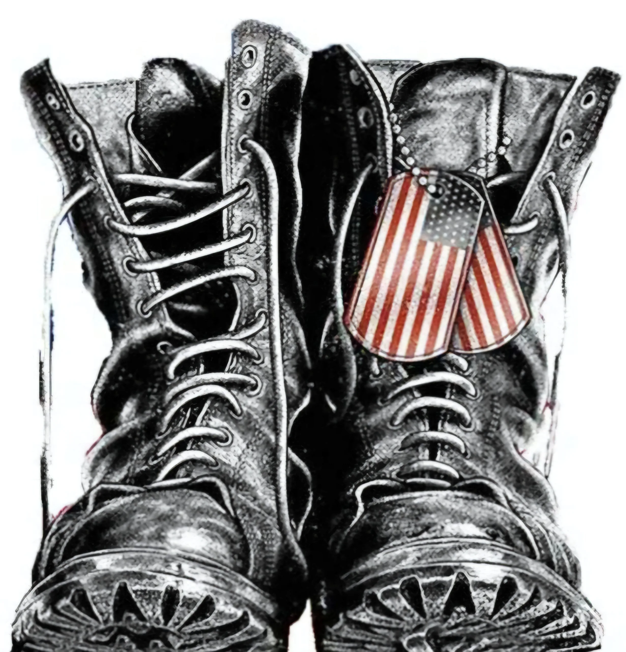 Custom for Chris C - Boots & Dog tags