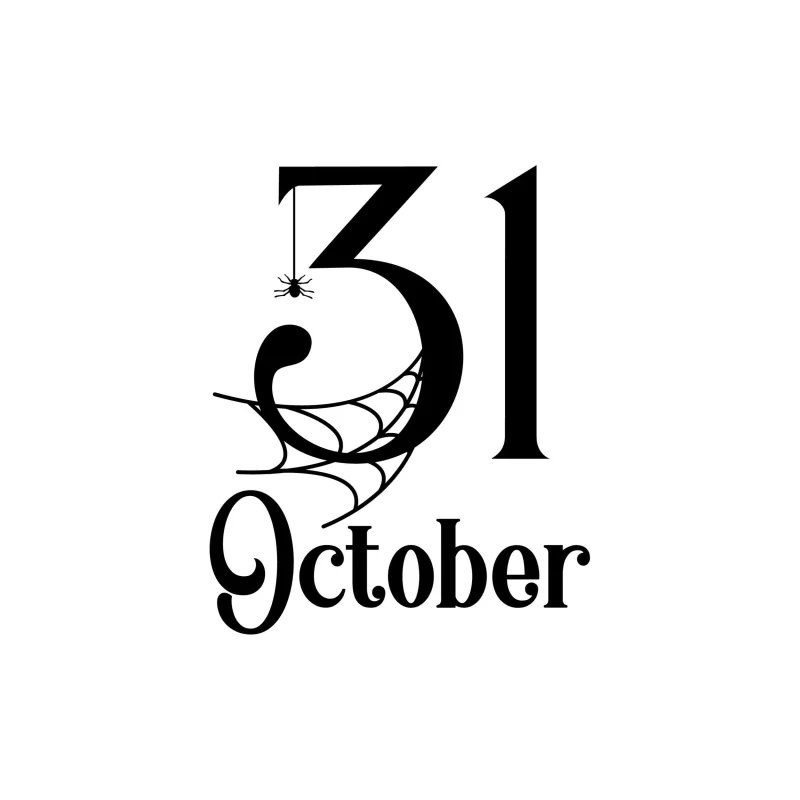 31 October - Vinyl Decal - Custom Size