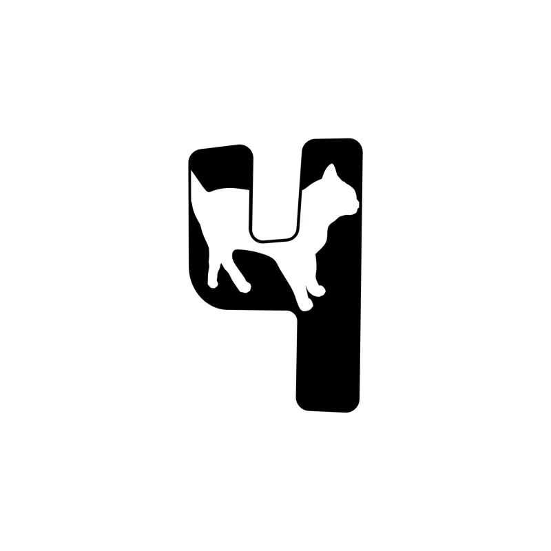 4 - Alphabet - Vinyl Decal - Custom Size
