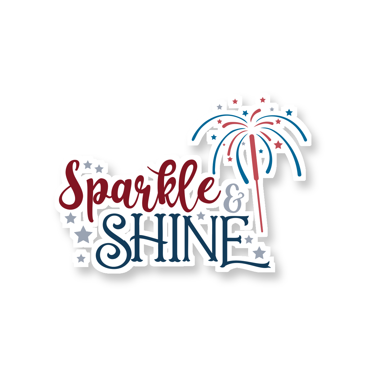 Sparkle and Shine - Full Color Vinyl Sticker - Custom Size