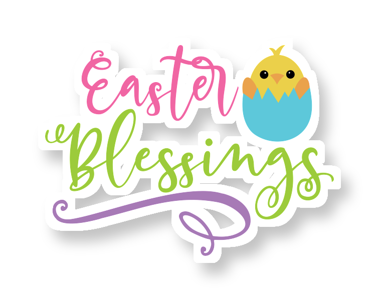 Easter Blessings - Iron On DTF Transfer - Custom Size
