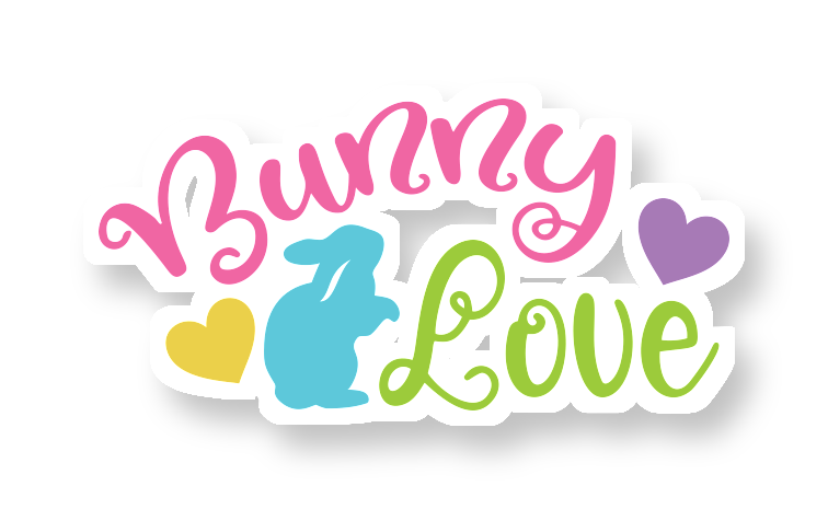 Bunny Love - Iron On DTF Transfer - Custom Size