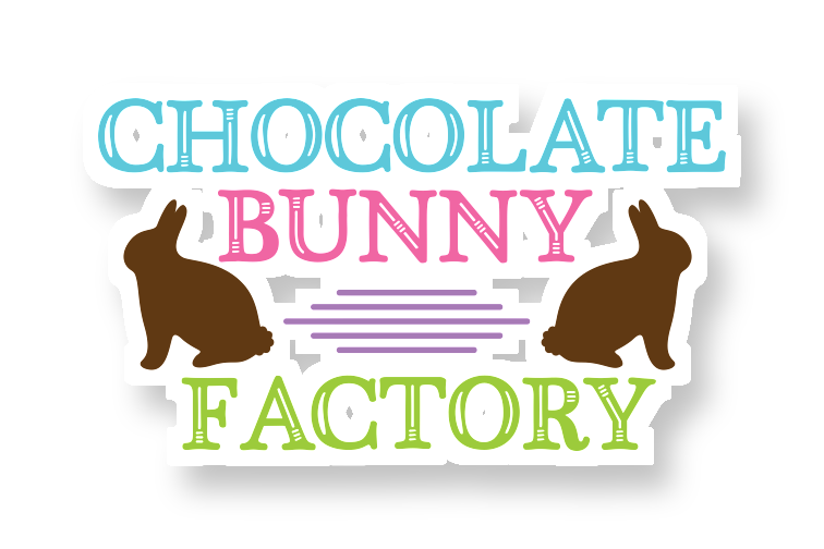Chocolate Bunny Factory 2 - Iron On DTF Transfer - Custom Size