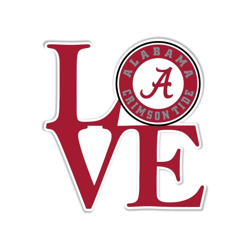 Alabama Crimson Tide Full Color Vinyl Decal - Custom Size