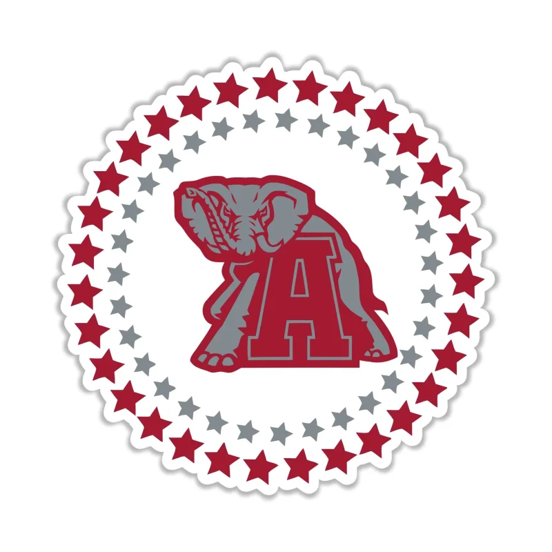 Alabama Crimson Tide Full Color Vinyl Decal - Custom Size