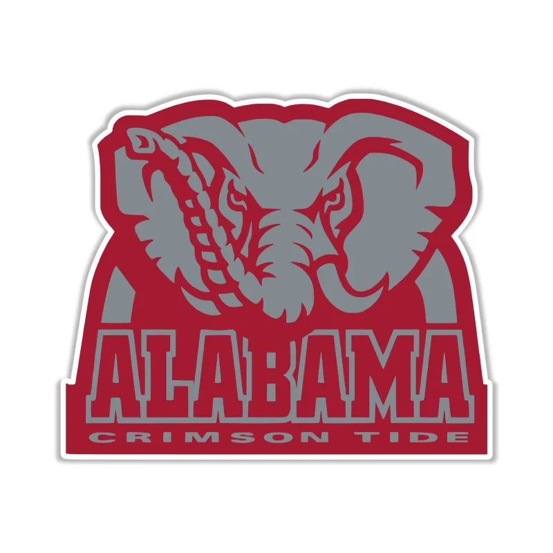 Alabama Crimson Tide Full Color Vinyl Decal - Custom Size