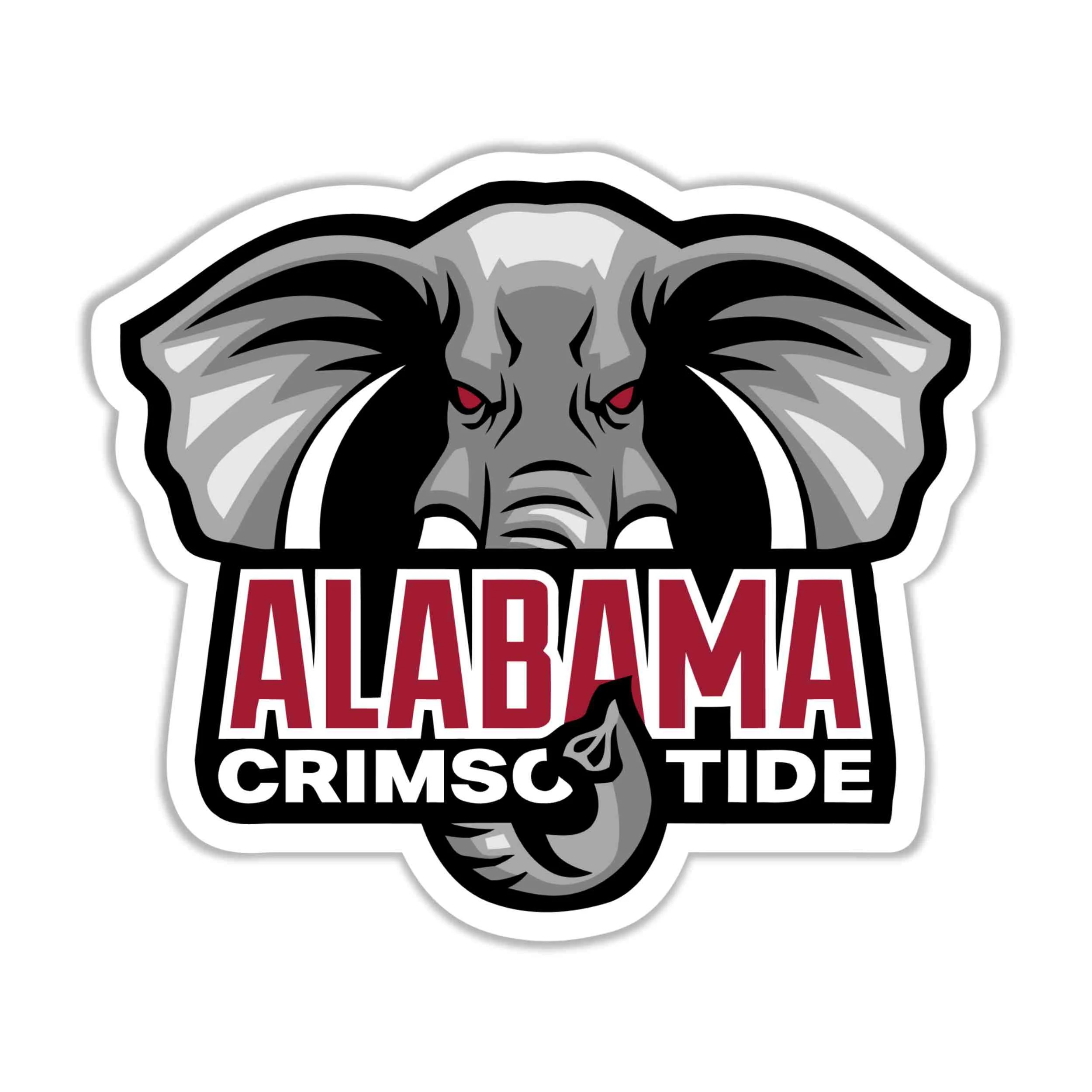Alabama Crimson Tide Full Color Vinyl Decal - Custom Size