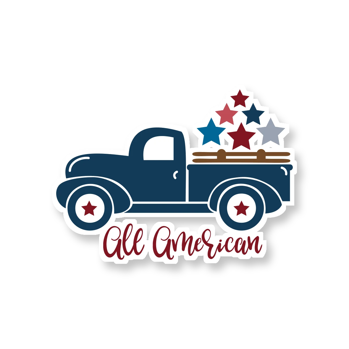 All American - Full Color Vinyl Sticker - Custom Size