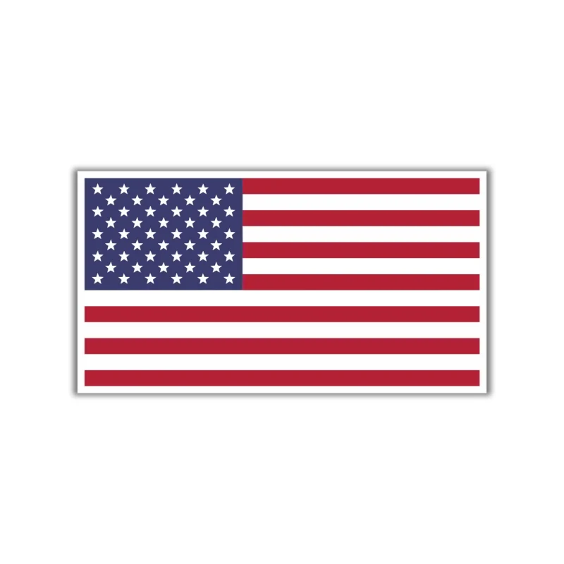 American Flag Full Color Vinyl Decal - custom size