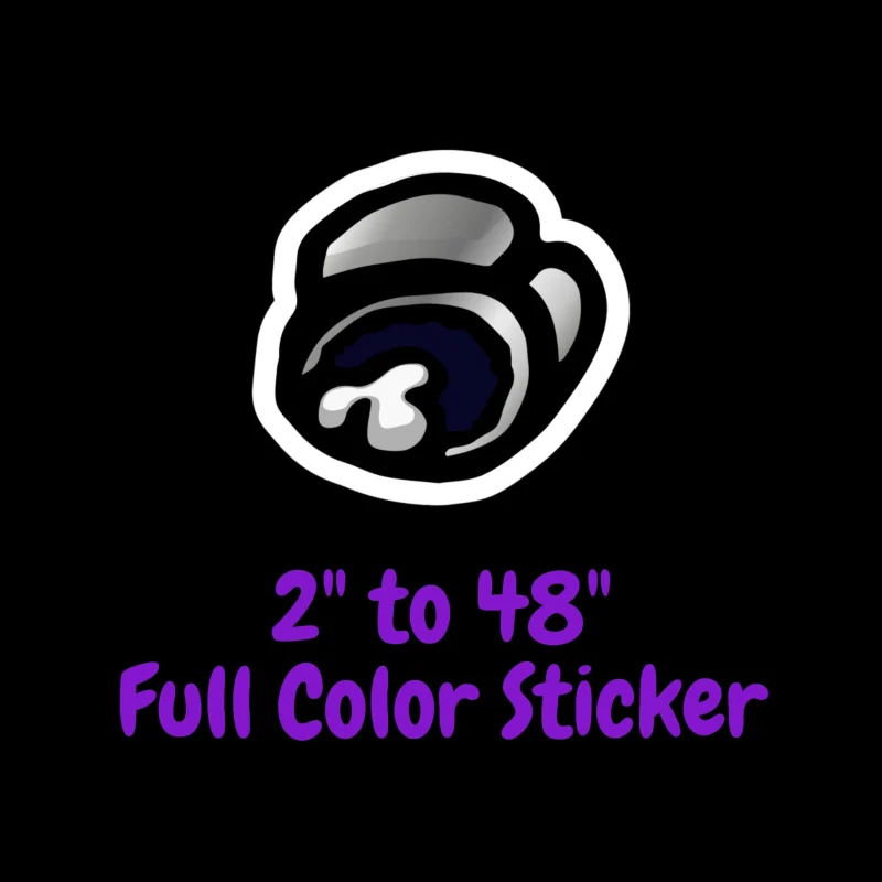 Among us Full Color Vinyl Sticker - Custom Size