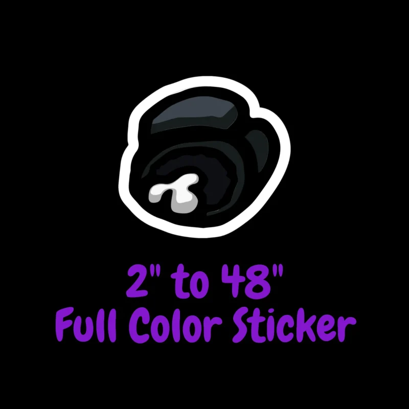 Among us Full Color Vinyl Sticker - Custom Size
