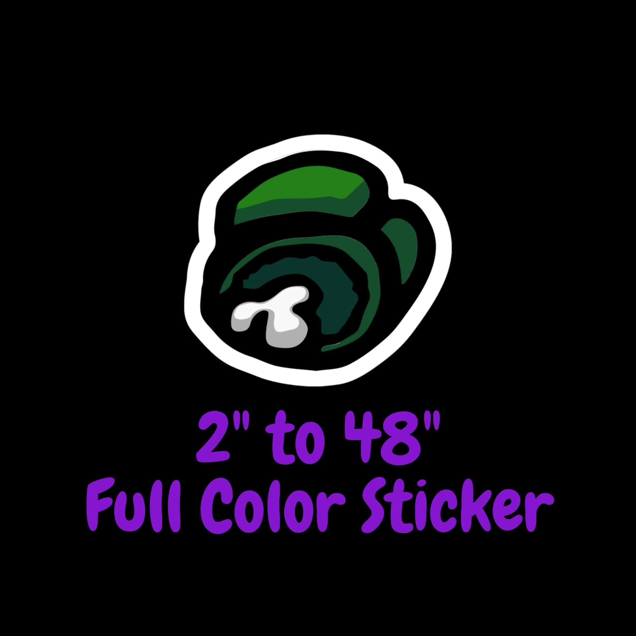 Among us Full Color Vinyl Sticker - Custom Size
