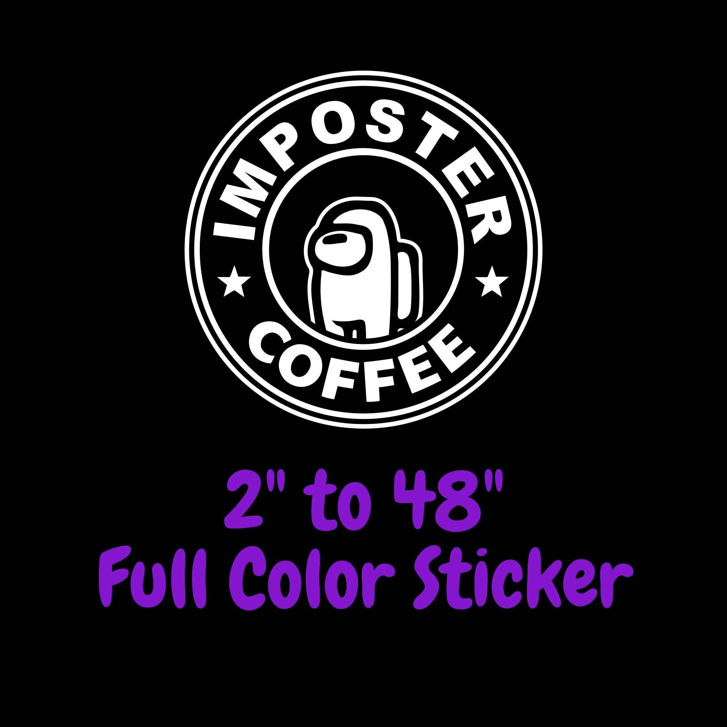 Among us Full Color Vinyl Sticker - Custom Size