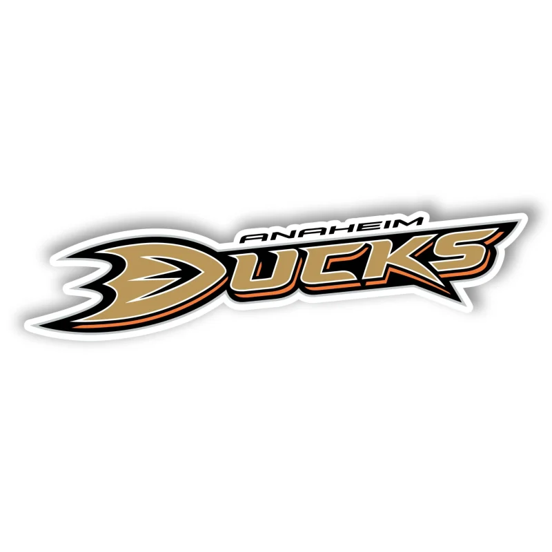 Anaheim Ducks - Name - Full Color Vinyl Sticker - Custom Size