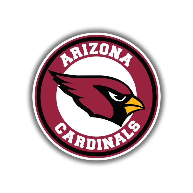 Arizona Cardinals - White Circle - Iron On DTF Transfer - Custom Size