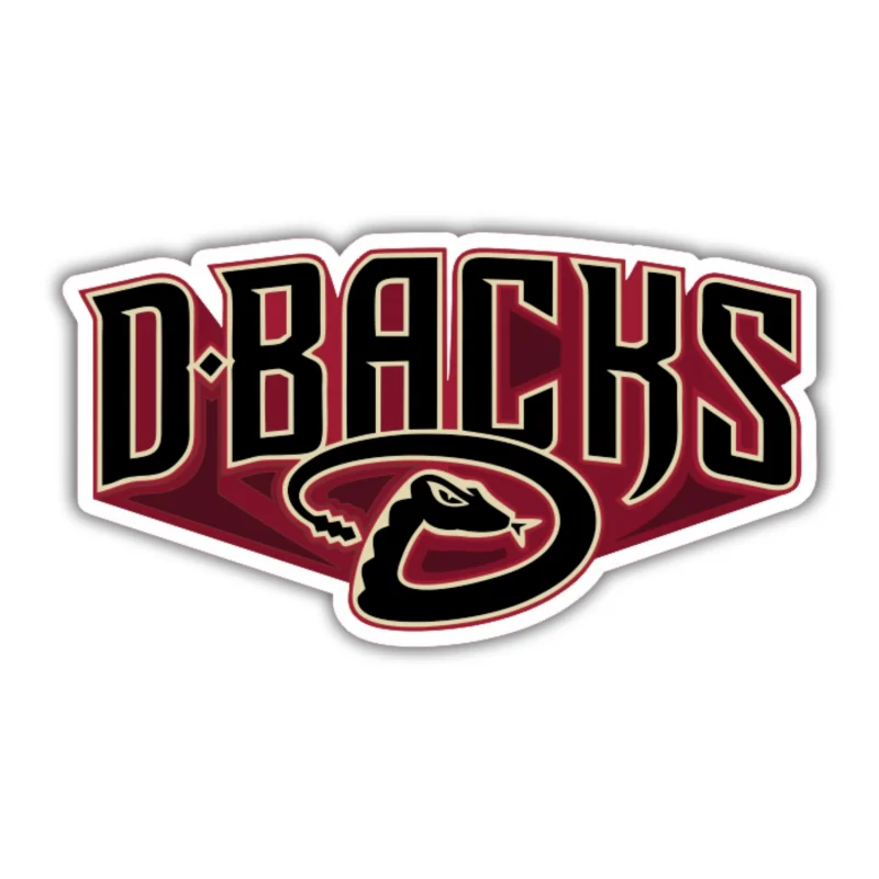 Arizona Diamondbacks - Dbacks Snake - Full Color Vinyl Sticker - Custom Size