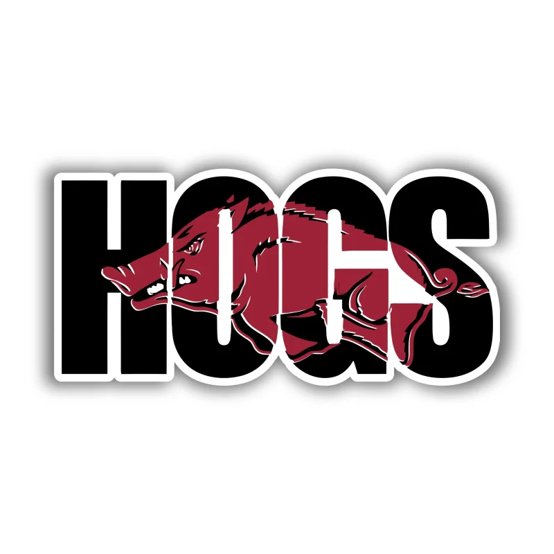 Arkansas Razorbacks - HOGS - Temporary Tattoo