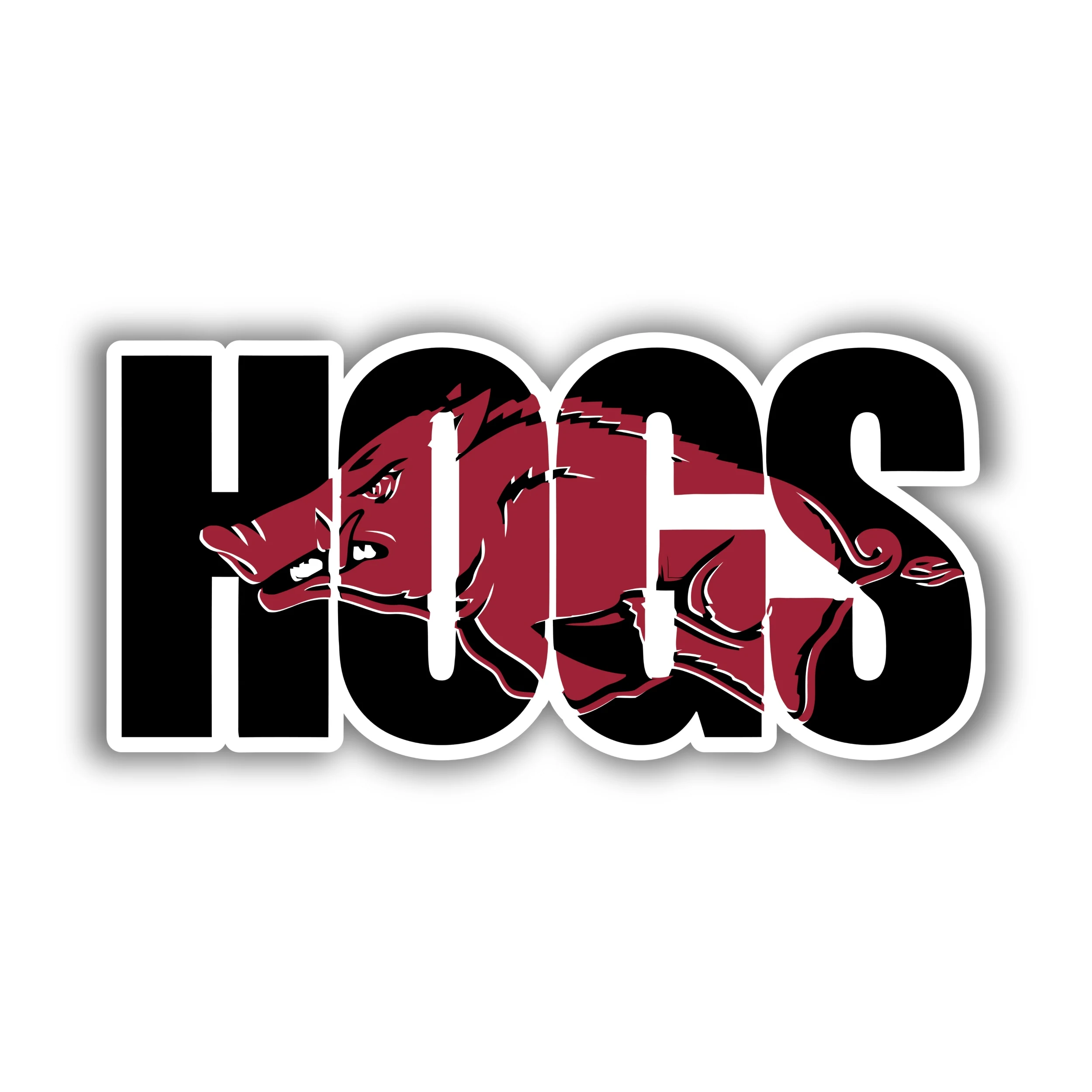 Arkansas Razorbacks - HOGS - Temporary Tattoo
