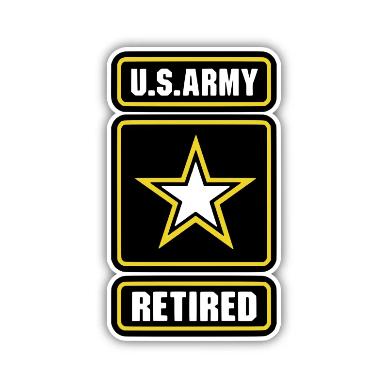 Army - U. S. Army Retired- Iron On - Custom Size