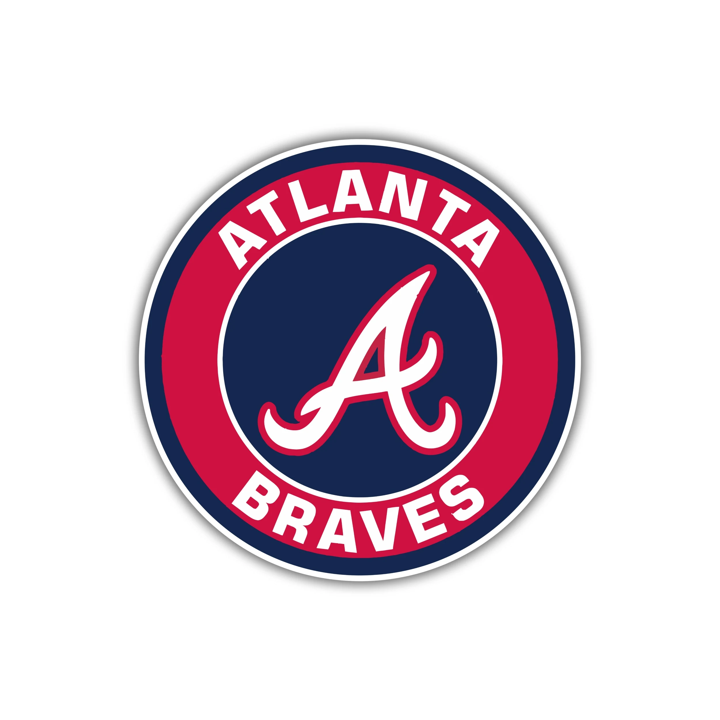 Atlanta Braves - Red and Blue Circle - Iron On DTF Transfer - Custom Size