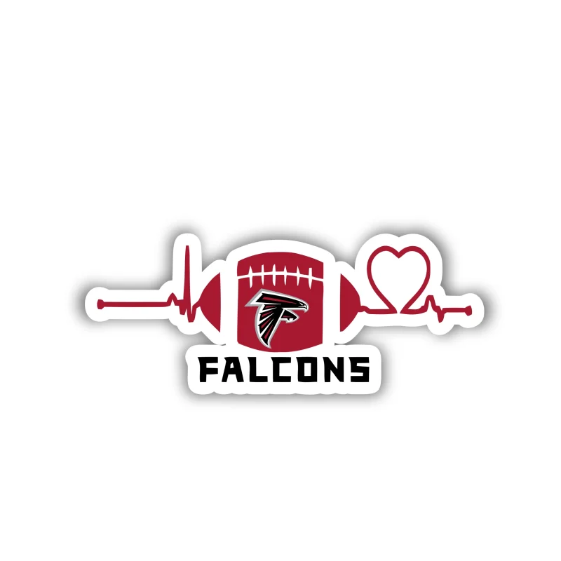 Atlanta Falcons - Football - Full Color Vinyl Sticker - Custom Size
