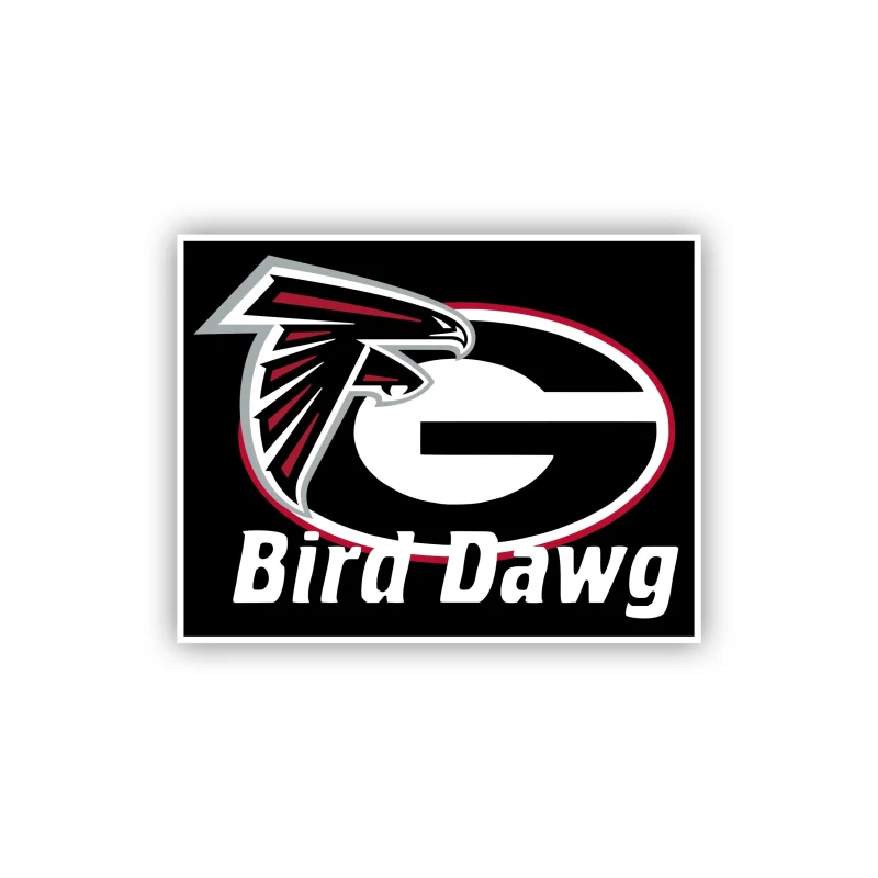 Atlanta Falcons - Georgia Bulldogs -Bird Dawg - Iron On DTF Transfer - Custom Size