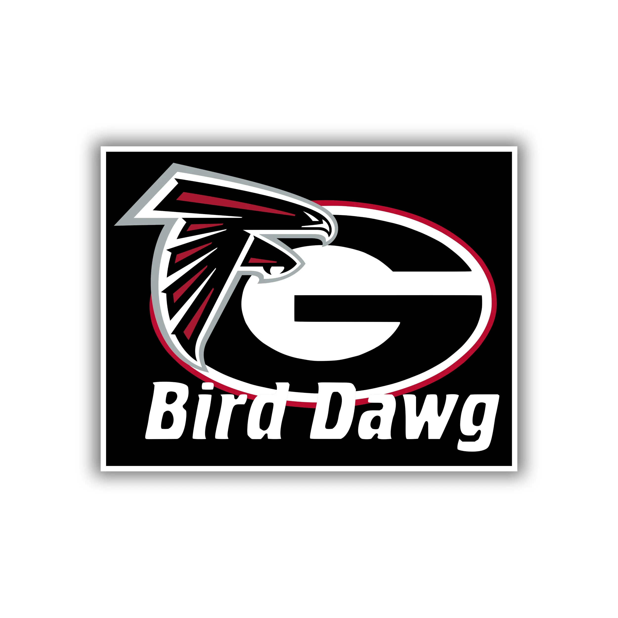 Atlanta Falcons Georgia Bulldogs Full Color Vinyl Sticker - Custom Size