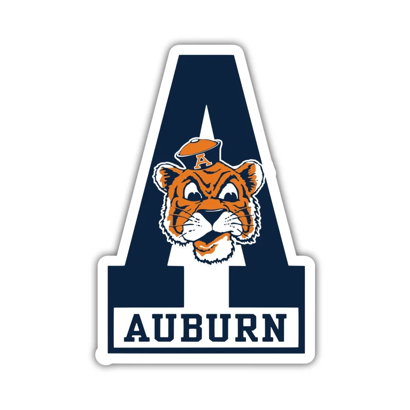 Auburn Tigers - A with Tiger - Iron On DTF Transfer - Custom Size