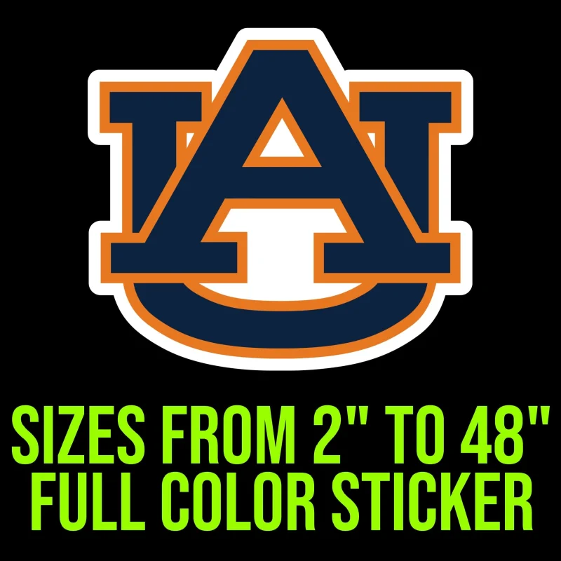 Auburn Tigers Full Color Vinyl Decal - Custom Size