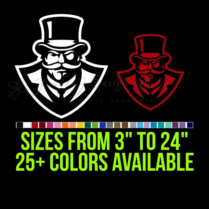 Austin Peay Governors Vinyl Decal - Custom Size