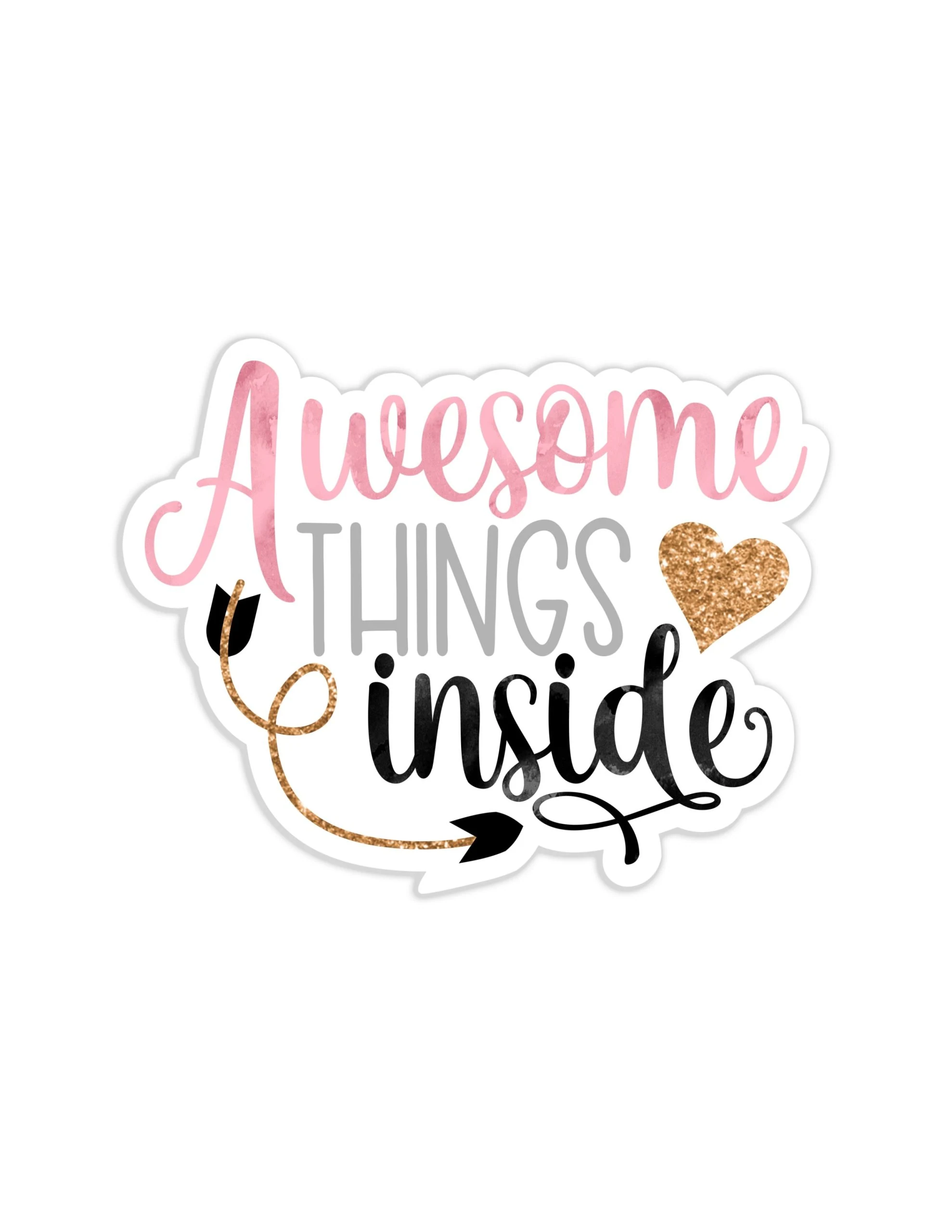 Awesome Things Inside Full Color Vinyl Decal