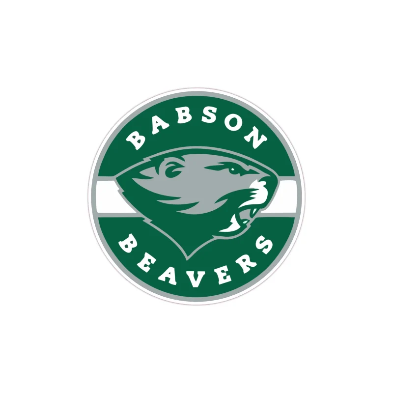 Babson Beavers Full Color Vinyl Decal - Custom Size