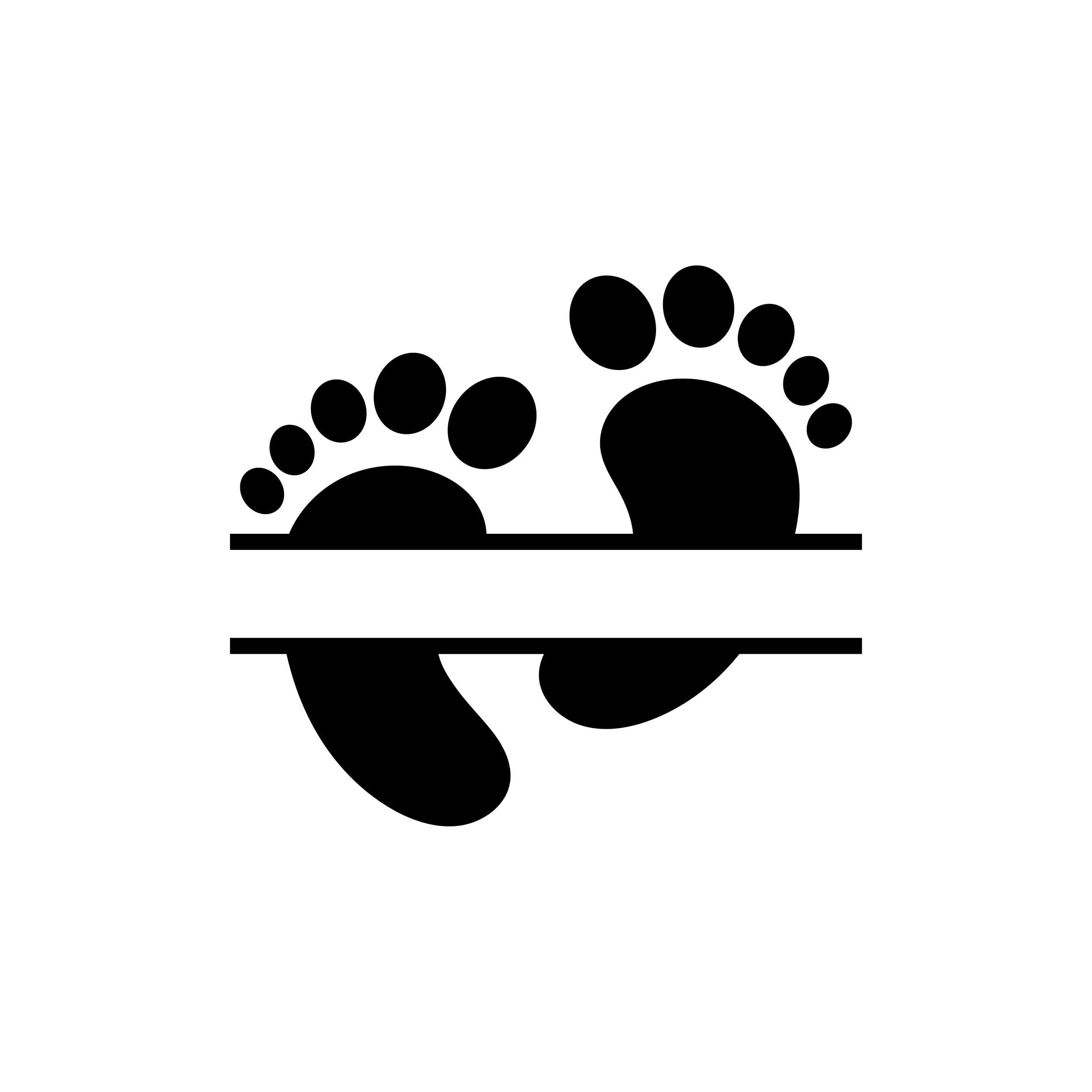 Baby -Footprint - Vinyl Decal - Custom Size