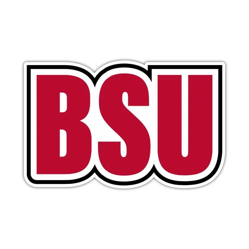 Ball State Cardinals - BSU 2 - Full Color Vinyl Decal - Custom Size