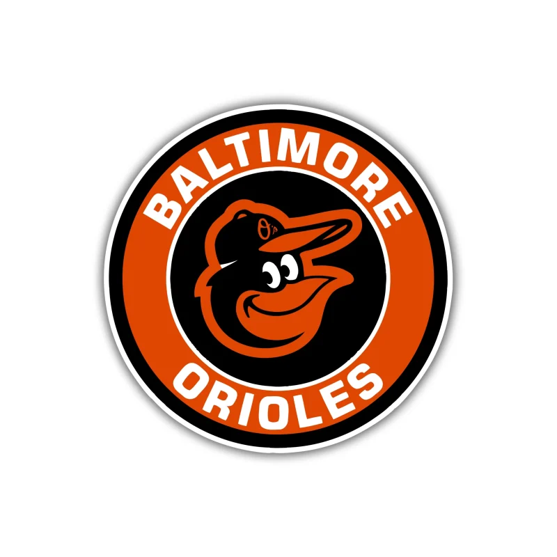 Baltimore Orioles - Black and Orange Circle - Iron On DTF Transfer - Custom Size