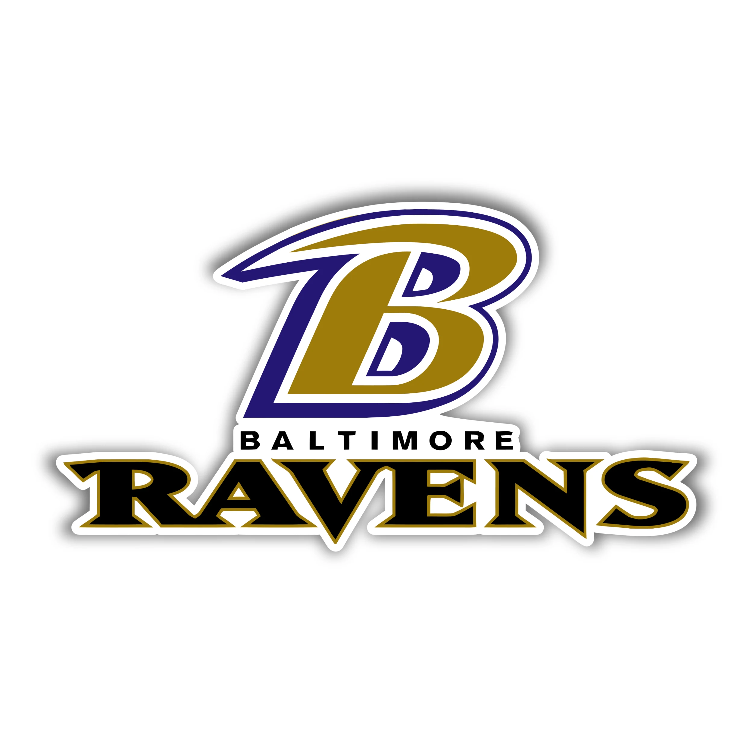 Baltimore Ravens - B with Lettering - Iron On DTF Transfer - Custom Size