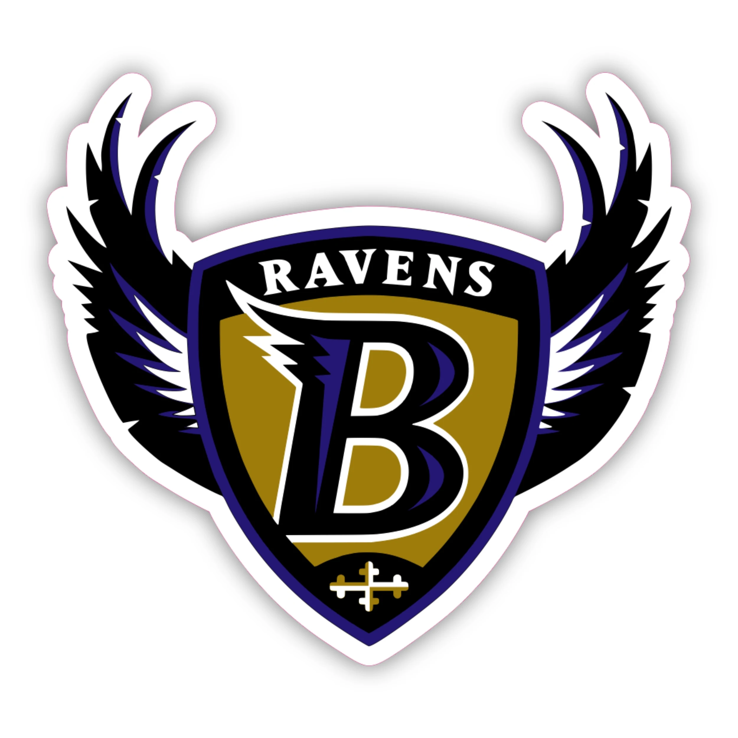 Baltimore Ravens - Image 11 - Full Color Vinyl Sticker - Custom Size