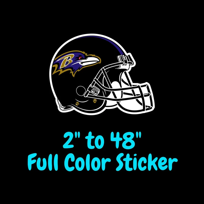 Baltimore Ravens Full Color Vinyl Sticker - Custom Size