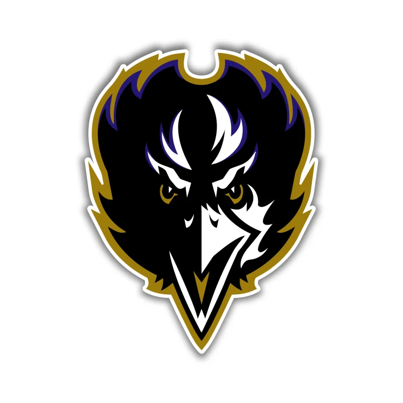 Baltimore Ravens - Raven Head - Temporary Tattoo