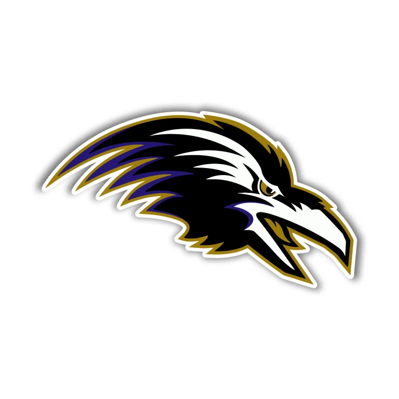 Baltimore Ravens - Raven Side Profile - Temporary Tattoo