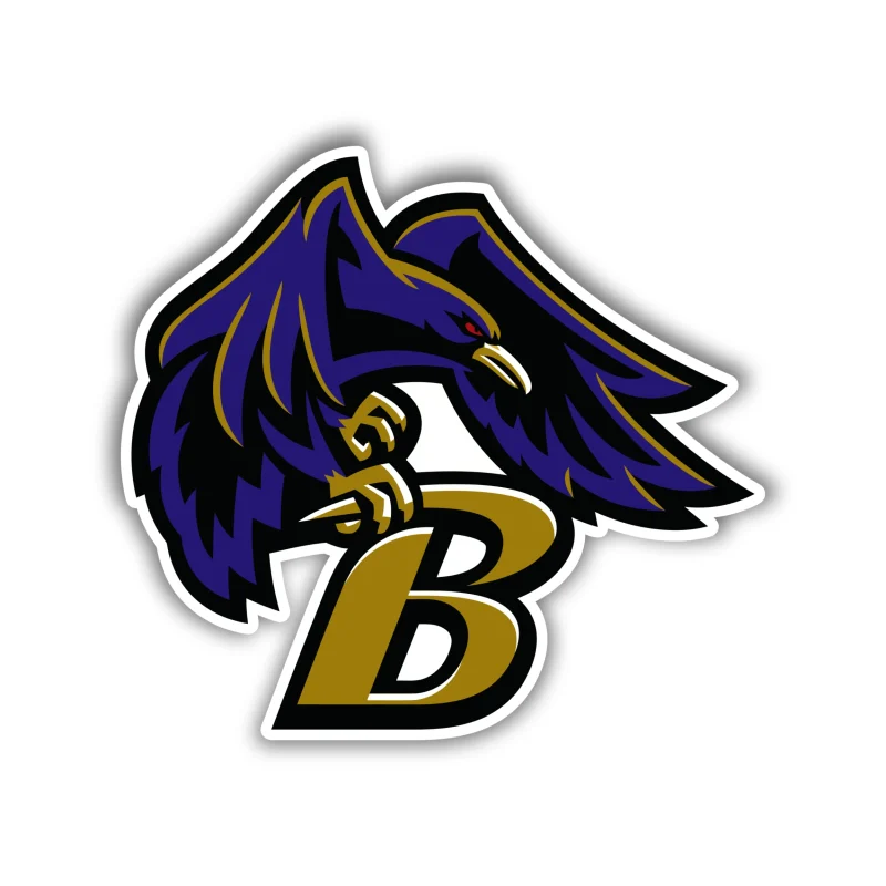 Baltimore Ravens - Raven with B - Iron On DTF Transfer - Custom Size