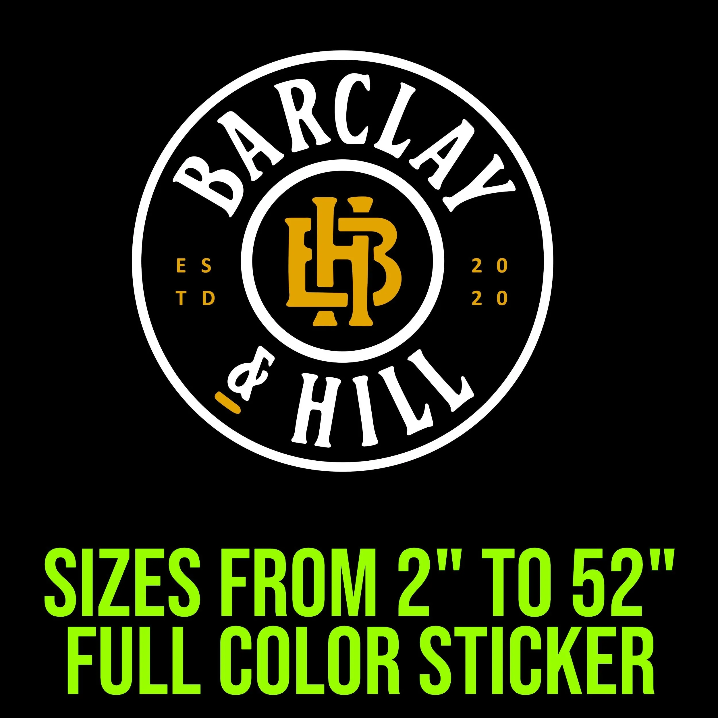 Custom for Kyle - Barclay & Hill
