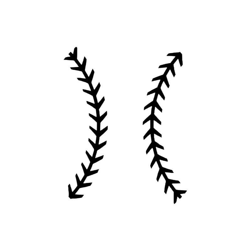 Baseball Seams - Vinyl Decal - Custom Size