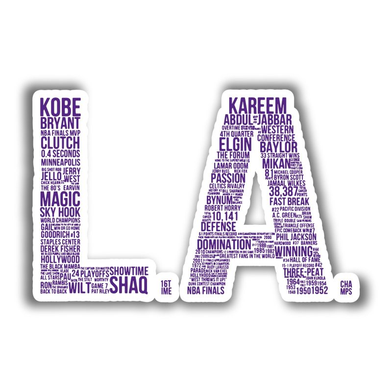 Los Angeles Lakers - LA - Iron On DTF Transfer - Custom Size