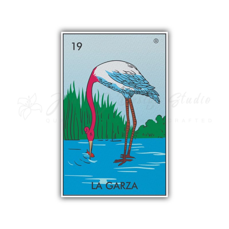 Loteria – La Garza – Full Color Vinyl Decal – Custom Size