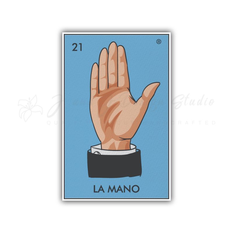 Loteria – La Mano – Full Color Vinyl Decal – Custom Size
