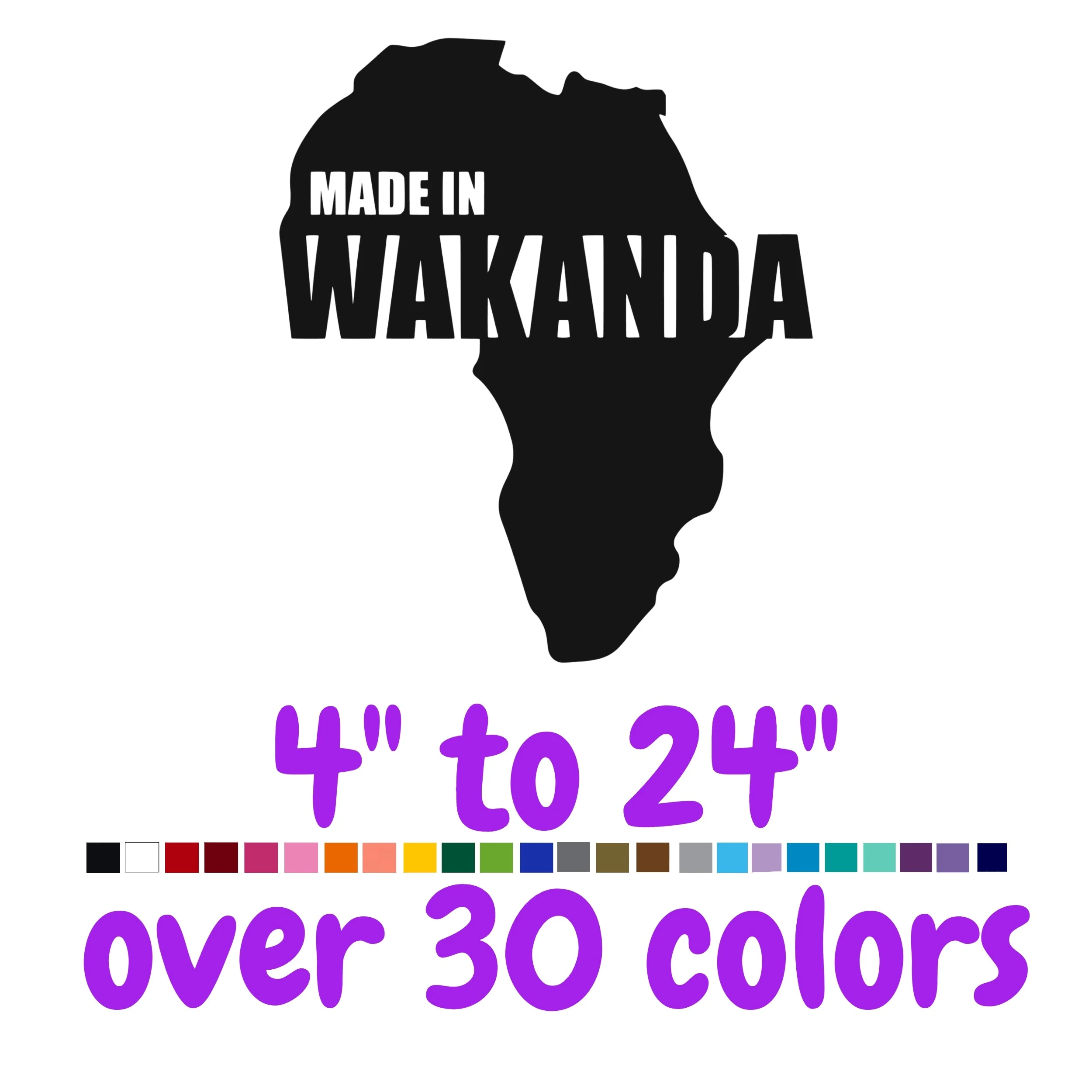 Black Panther Vinyl Decal - Custom Size