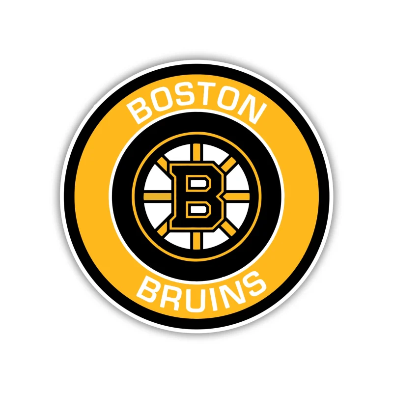 Boston Bruins - Circle With Name - Iron On DTF Transfer - Custom Size