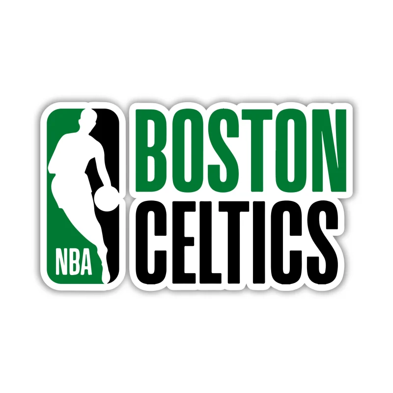 Boston Celtics - NBA Logo With Name - Temporary Tattoo